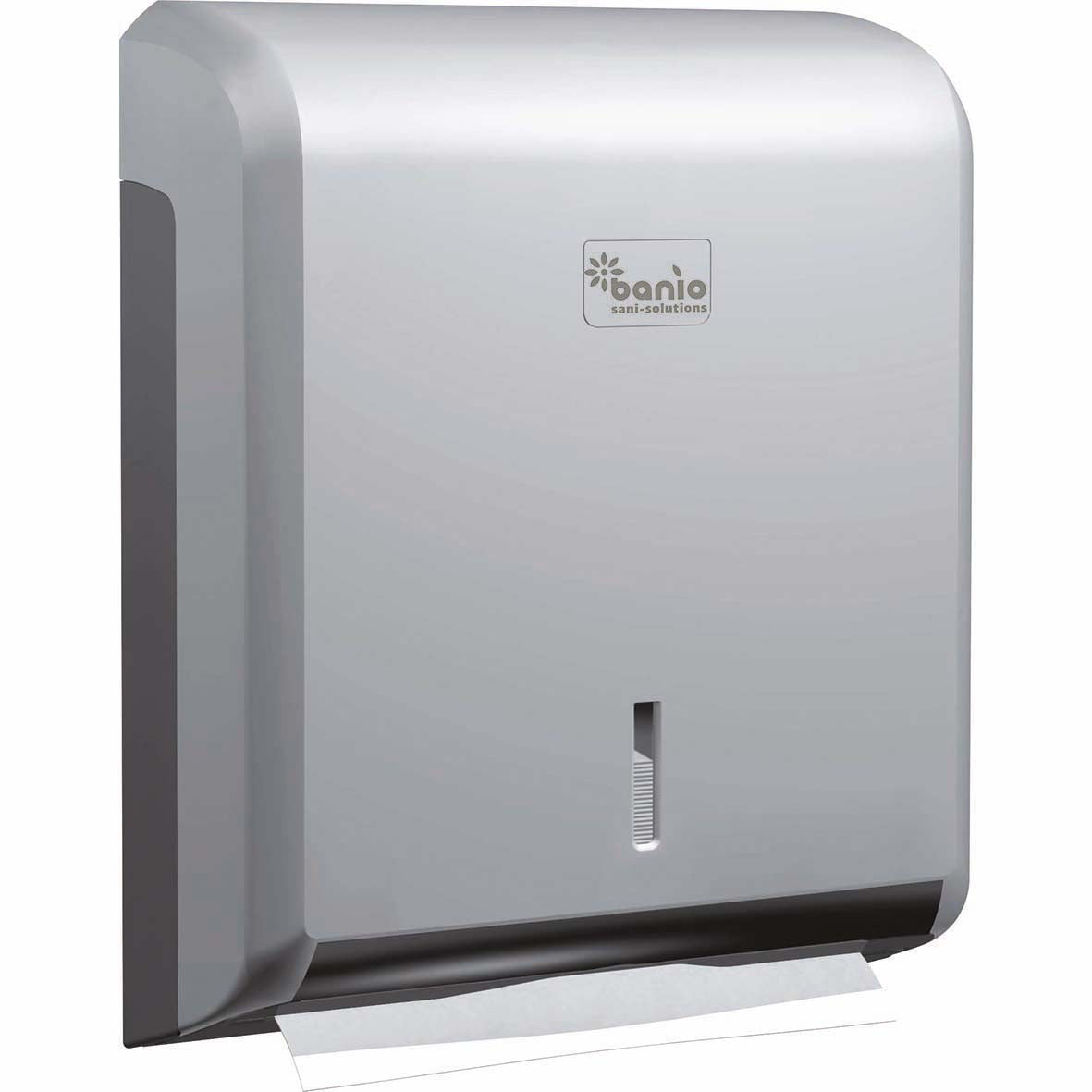 distributeur de serviettes pliées argentées Banio SPA