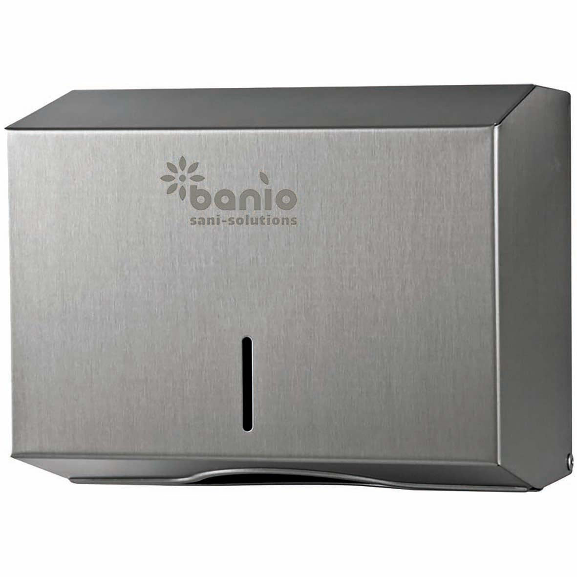 Distributeur d'essuie-mains banio BASIC E en acier inoxydable M