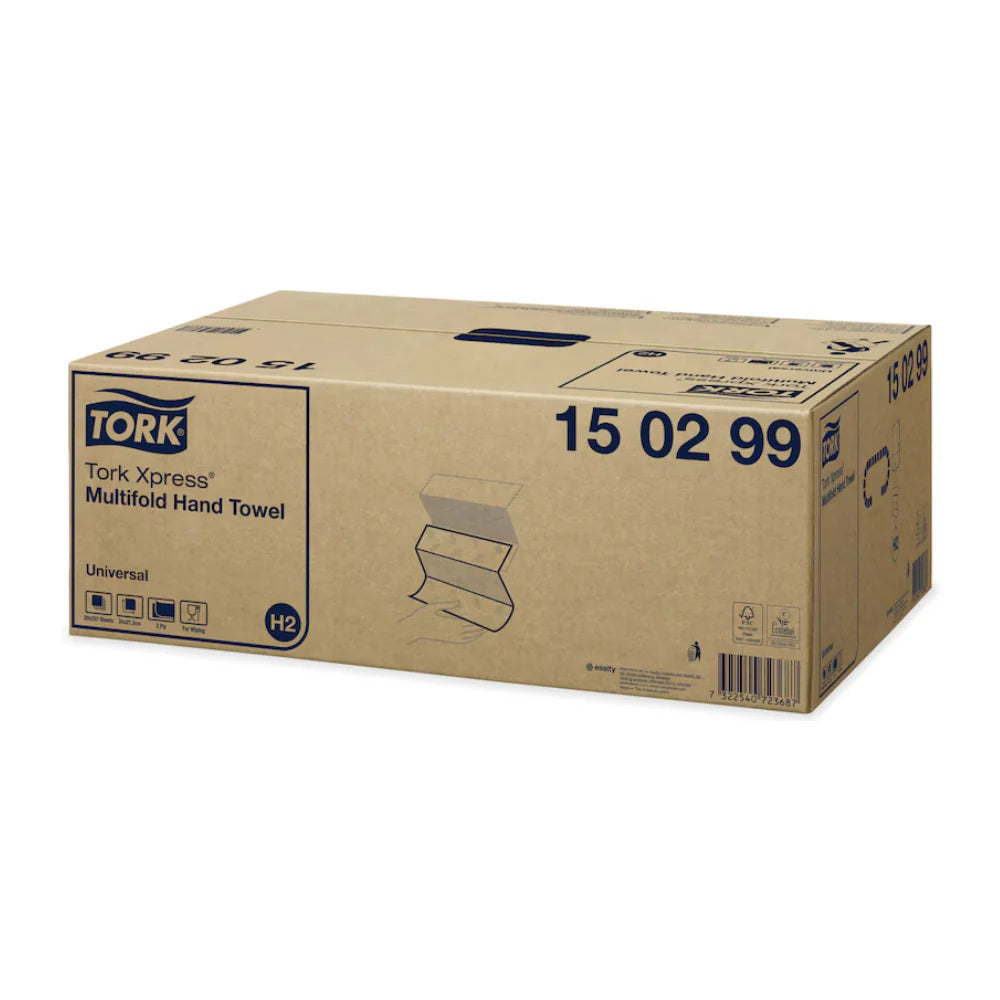 Serviettes à mains multipliées Tork Xpress® 150299 Universelles H2 2 plis 23,4 cm