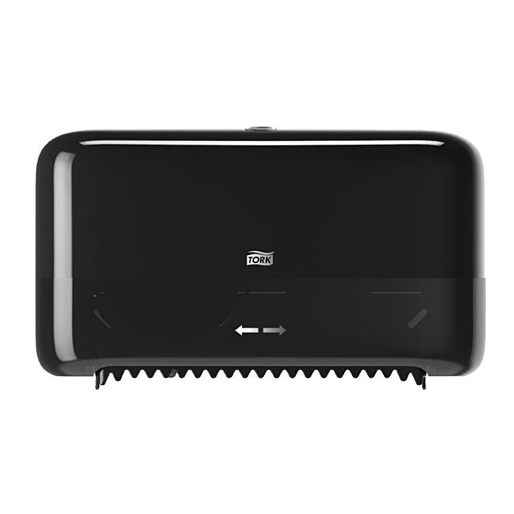 Distributeur double Tork OptiServe® pour papier toilette midi sans mandrin, 4 rouleaux, Elevation T7