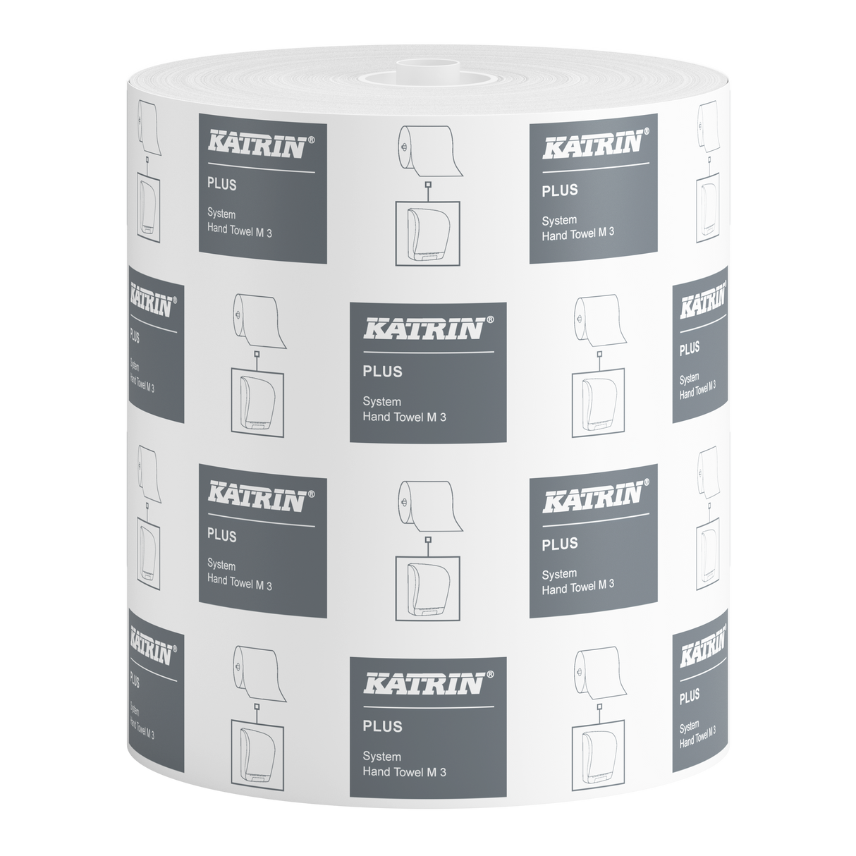 Rouleau d'essuie-tout Katrin System M 445, 3 plis, 100 m, blanc