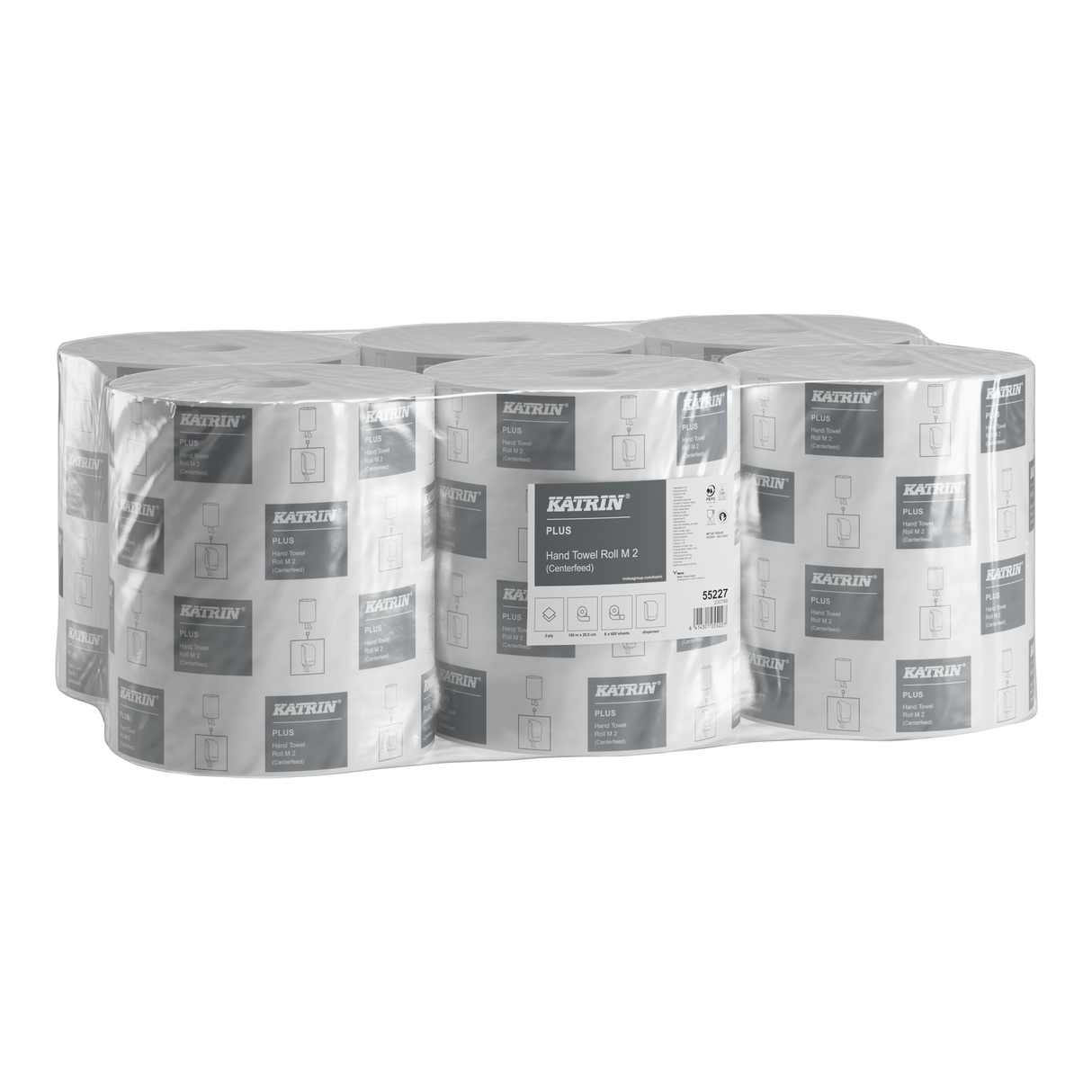 Rouleau d'essuie-tout Katrin System M 711, 2 plis, 160 m, blanc