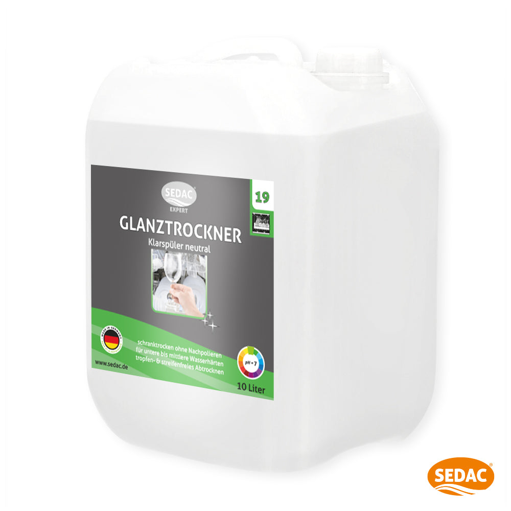 Sedac Expert 19 Shine, liquide de rinçage neutre pour sèche-linge