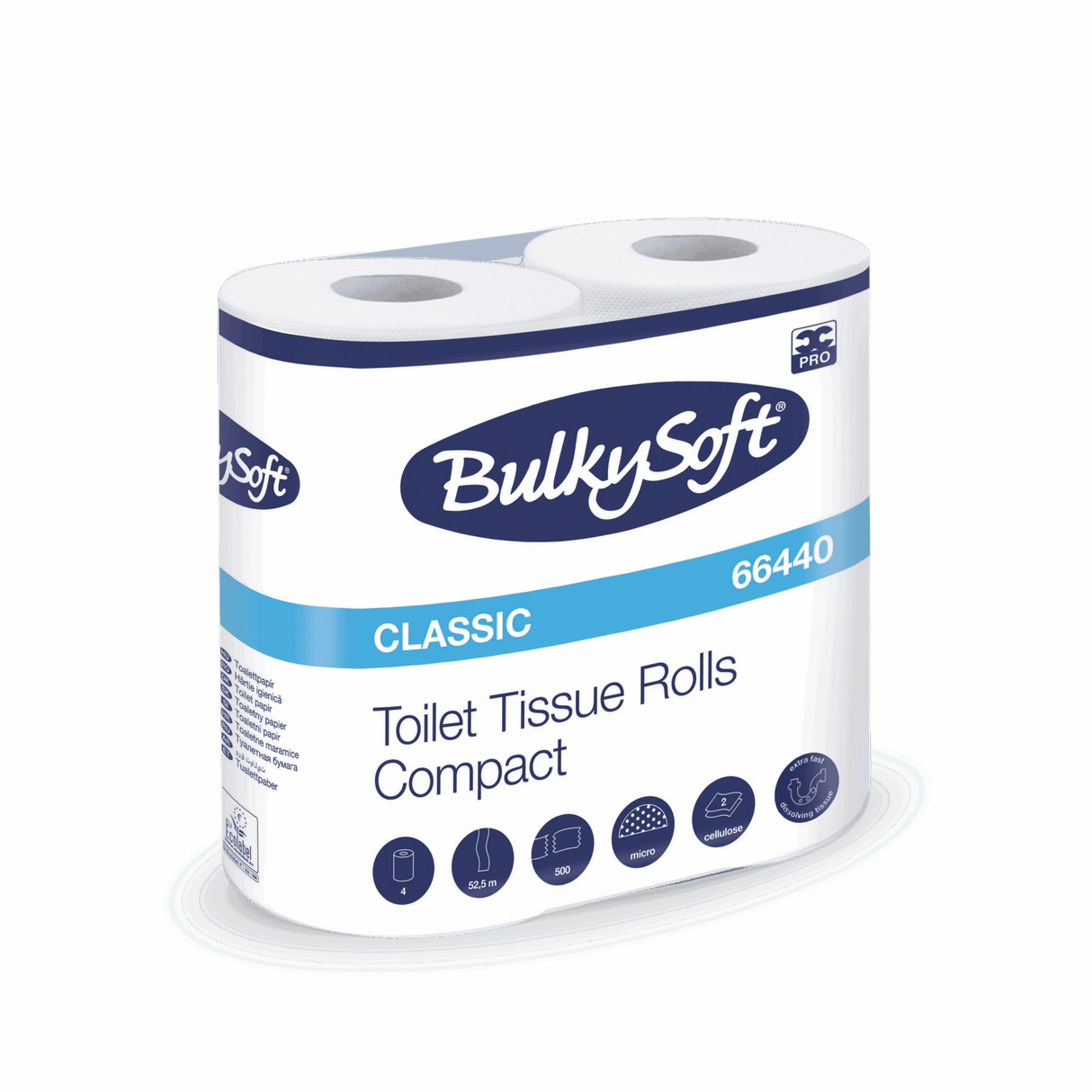 BulkySoft Toilettenpapier, 100% Zellstoff, 2-lagig, weiss