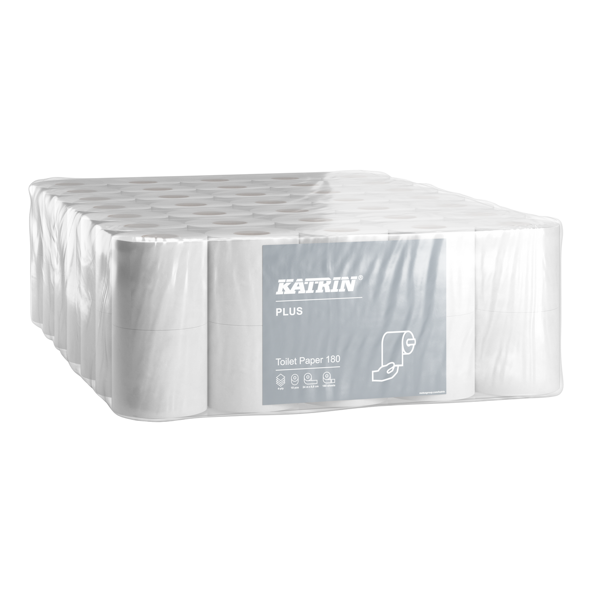 Katrin 77755 | Toilettenpapier 4-lagig, Zellstoff, 180 Blatt