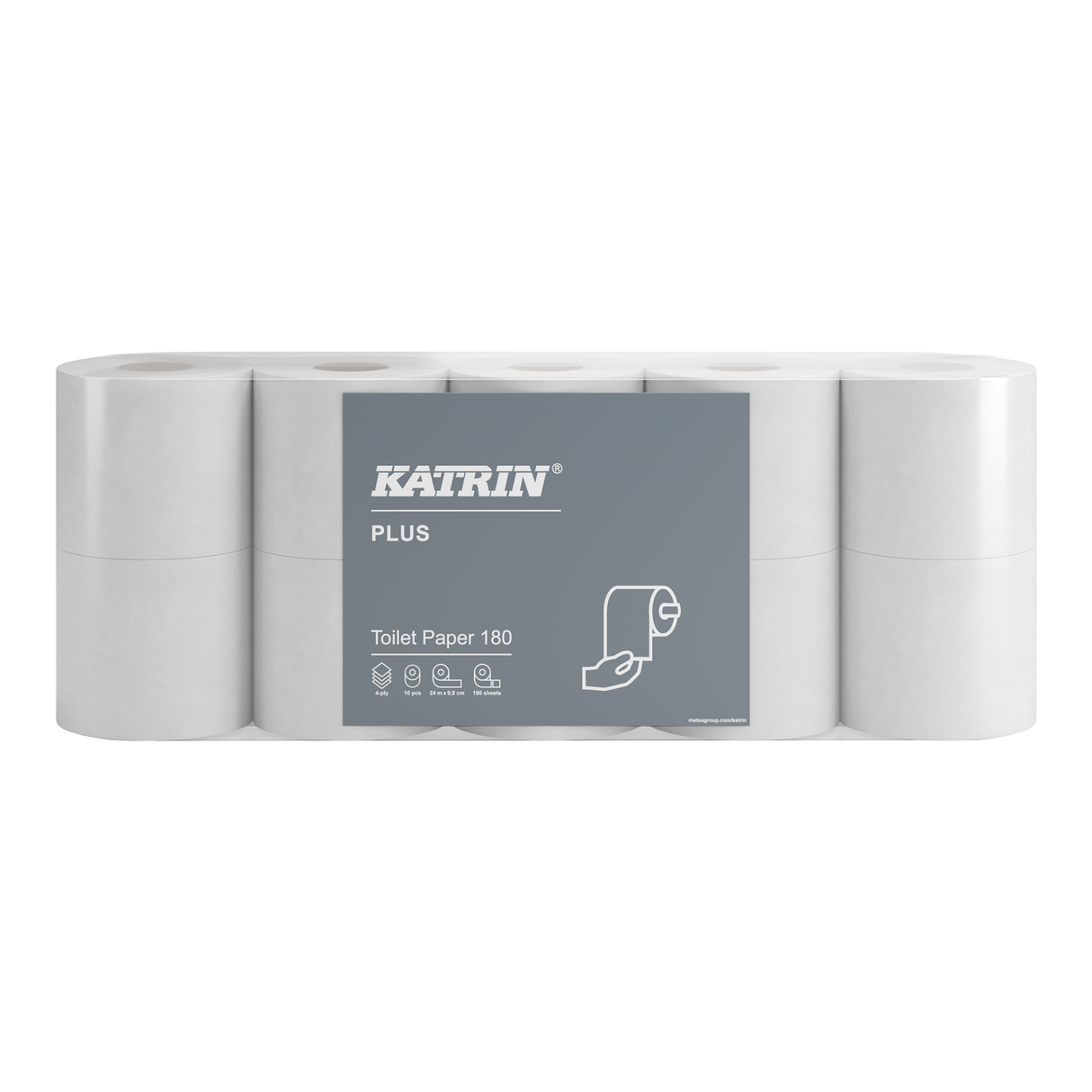 Katrin 77755 | Toilettenpapier 4-lagig, Zellstoff, 180 Blatt