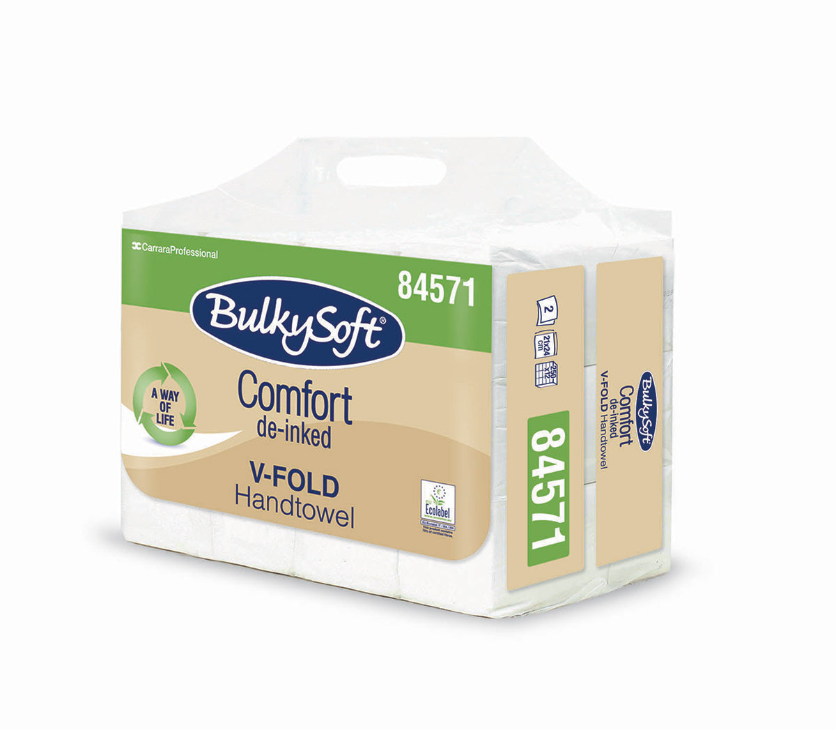 Essuie-tout BulkySoft Comfort, pliage en V, 2 plis, 21 x 24 cm