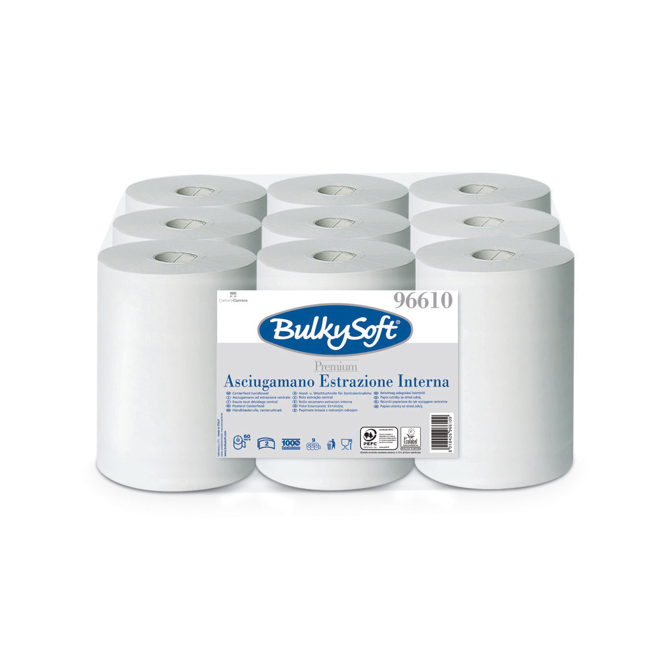 Rouleau de nettoyage mini BulkySoft Excellence, 2 plis, 60 m