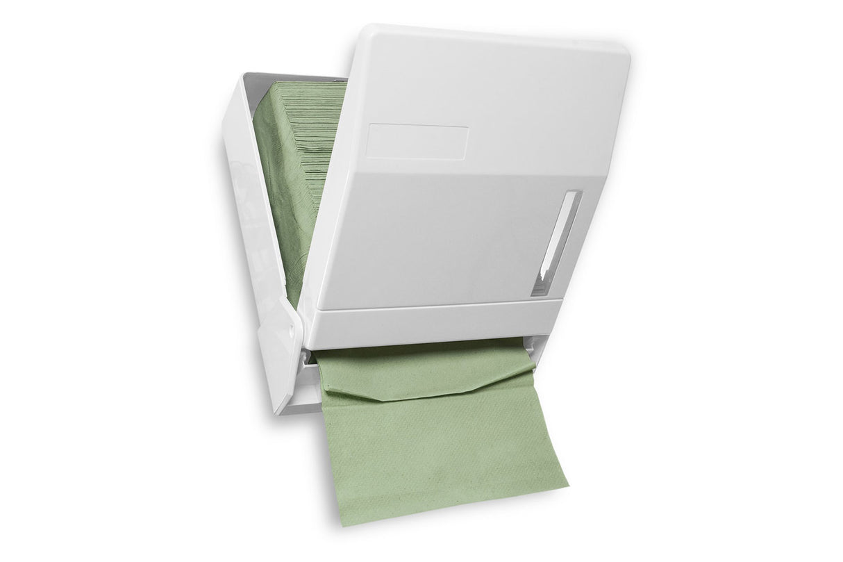 Distributeur de papier essuie-tout pliable et humoristique, en plastique, pour 600 feuilles, pliage en V/C, blanc