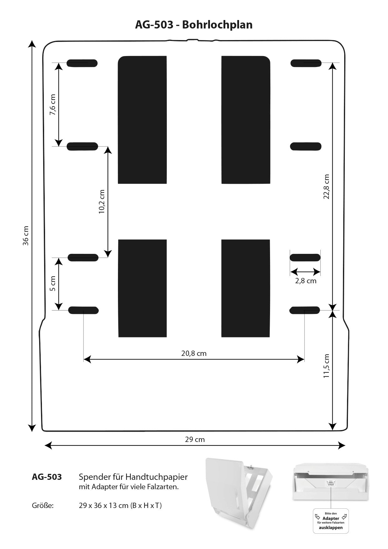 Distributeur de papier essuie-tout pliable et humoristique, en plastique, pour 600 feuilles, pliage en V/C, blanc
