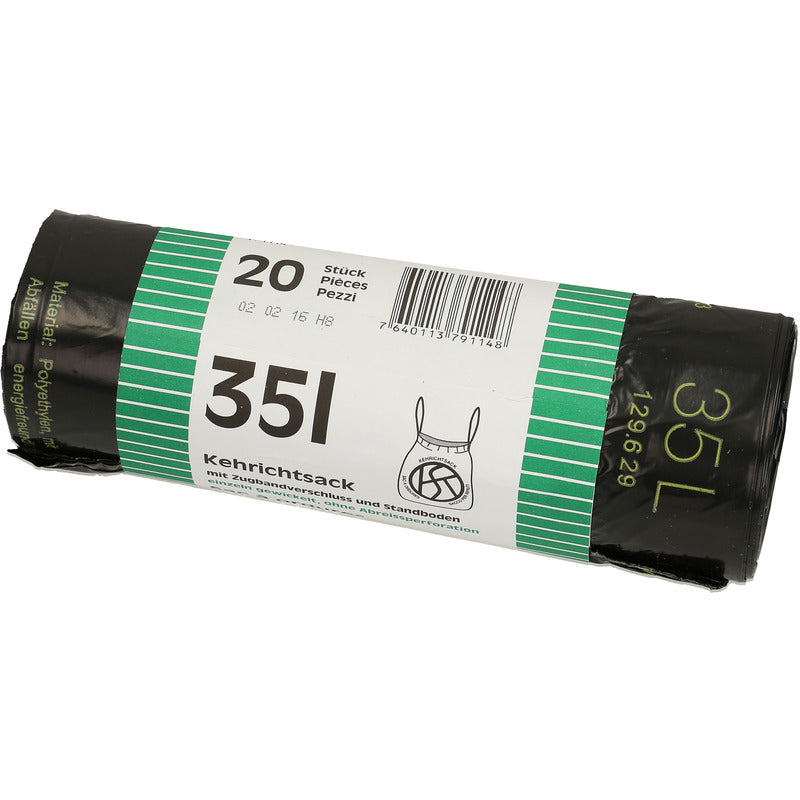 Sacs poubelle Flexiplast avec cordon de serrage, 35 litres