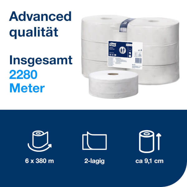 Papier toilette jumbo Tork 472118 Advanced T1