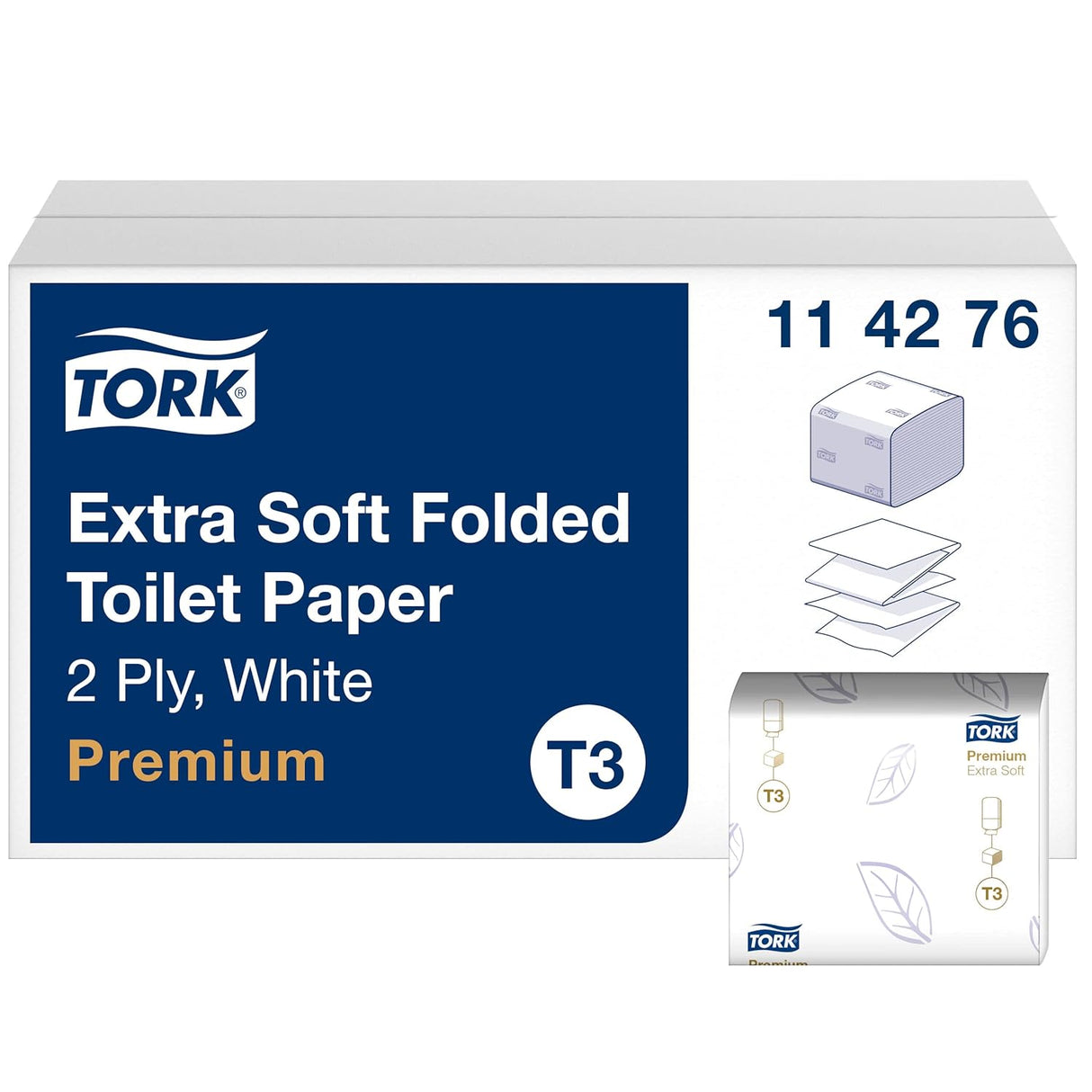 Tork 114276 extra weiches Einzelblatt Toilettenpapier Extra Soft T3 - Hygienico