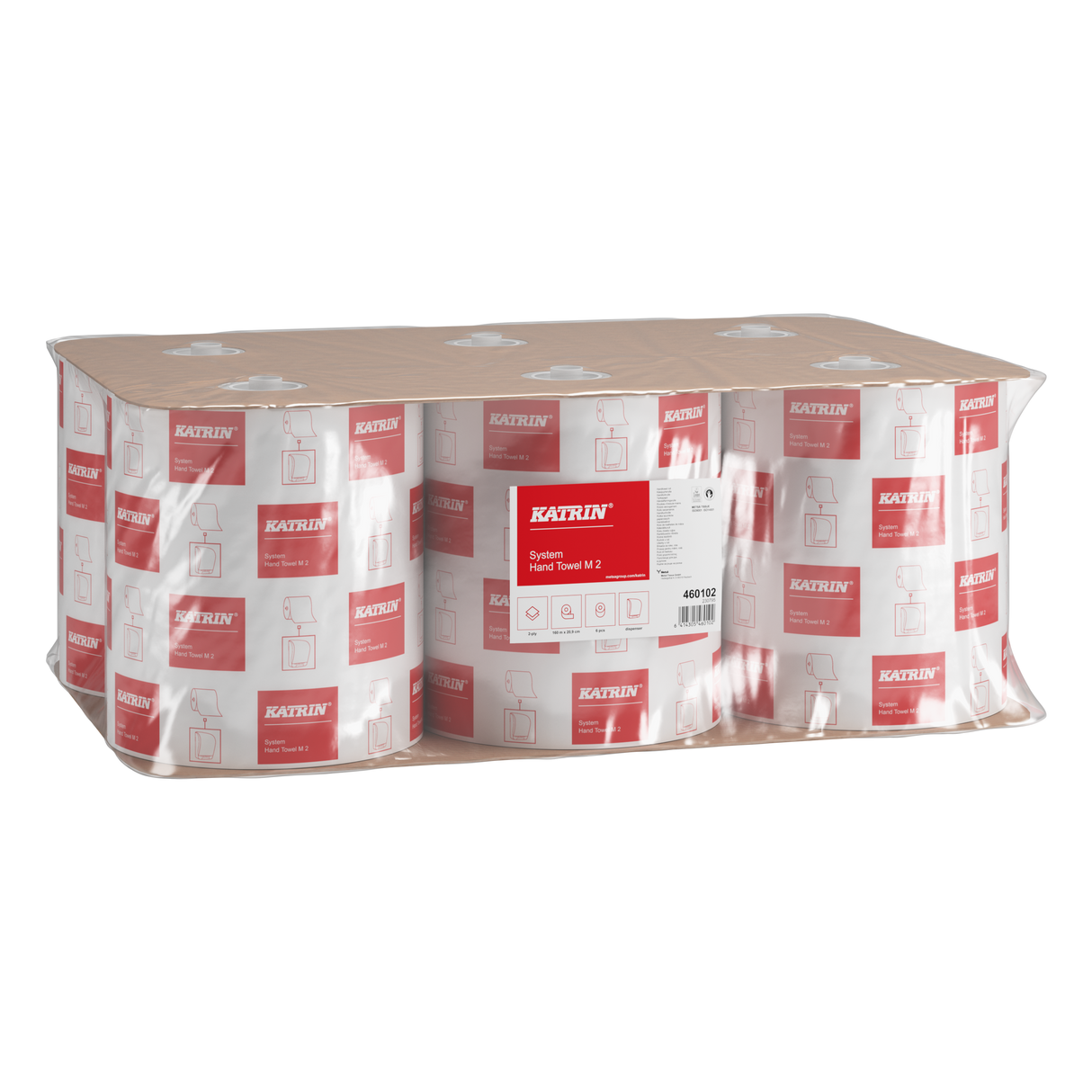 Katrin System M 711 Papierhandtuchrolle 2-lagig 160m weiss