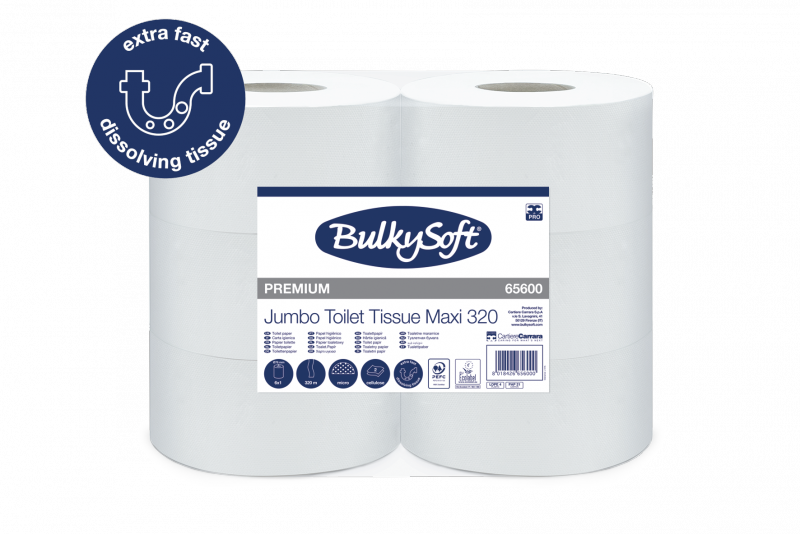 Papier toilette BulkySoft Premium Maxi Jumbo, 2 plis, 9 cm x 320 m