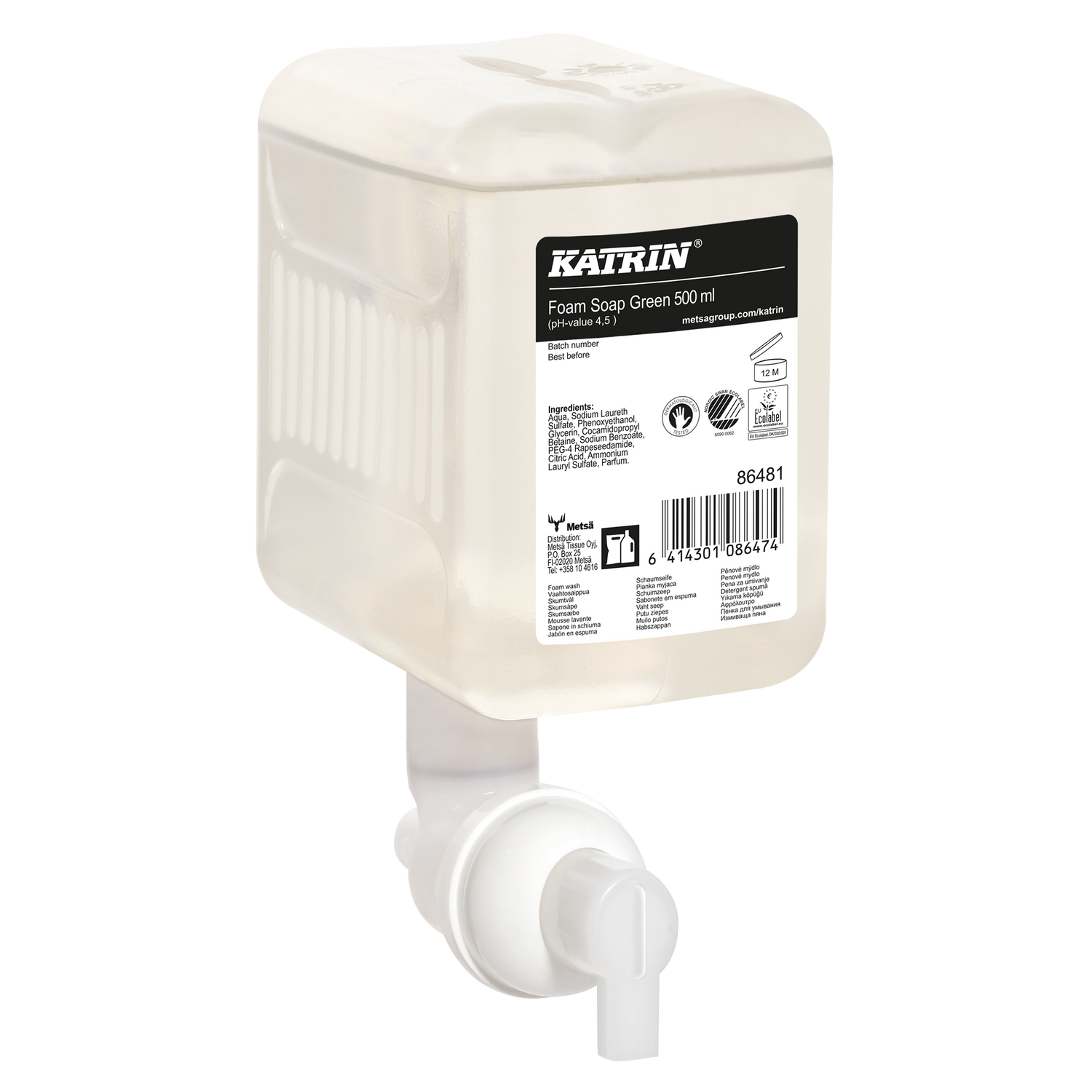 Savon moussant vert Katrin parfumé