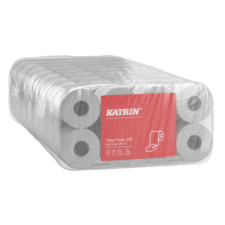 Katrin 169505 | Toilettenpapier 2 - lagig, Zellstoff, 250 Blatt - Hygienico
