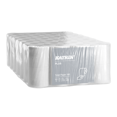 Katrin 87709 | Toilettenpapier 3 - lagig, Zellstoff, 180 Blatt - Hygienico