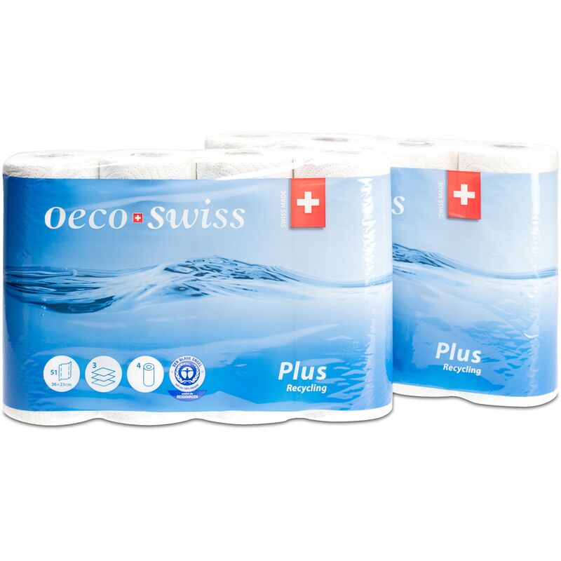 Oeco Swiss Haushaltspapier Plus Recycling, 3-lagig