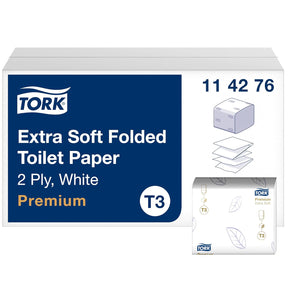 Tork 114276 extra weiches Einzelblatt Toilettenpapier Extra Soft T3 - Hygienico