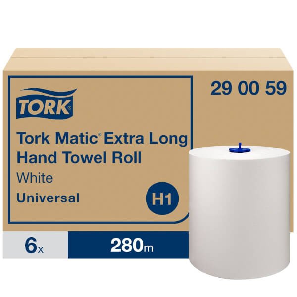 Tork 290059 | Matic extra lange Papierhandtuchrollen H1, 280 m, 2 - lagig - Hygienico