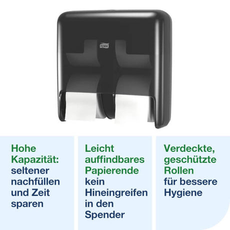 Tork OptiServe® Spender für Hülsenloses Toilettenpapier 4 - Rollen Elevation T7 - Hygienico