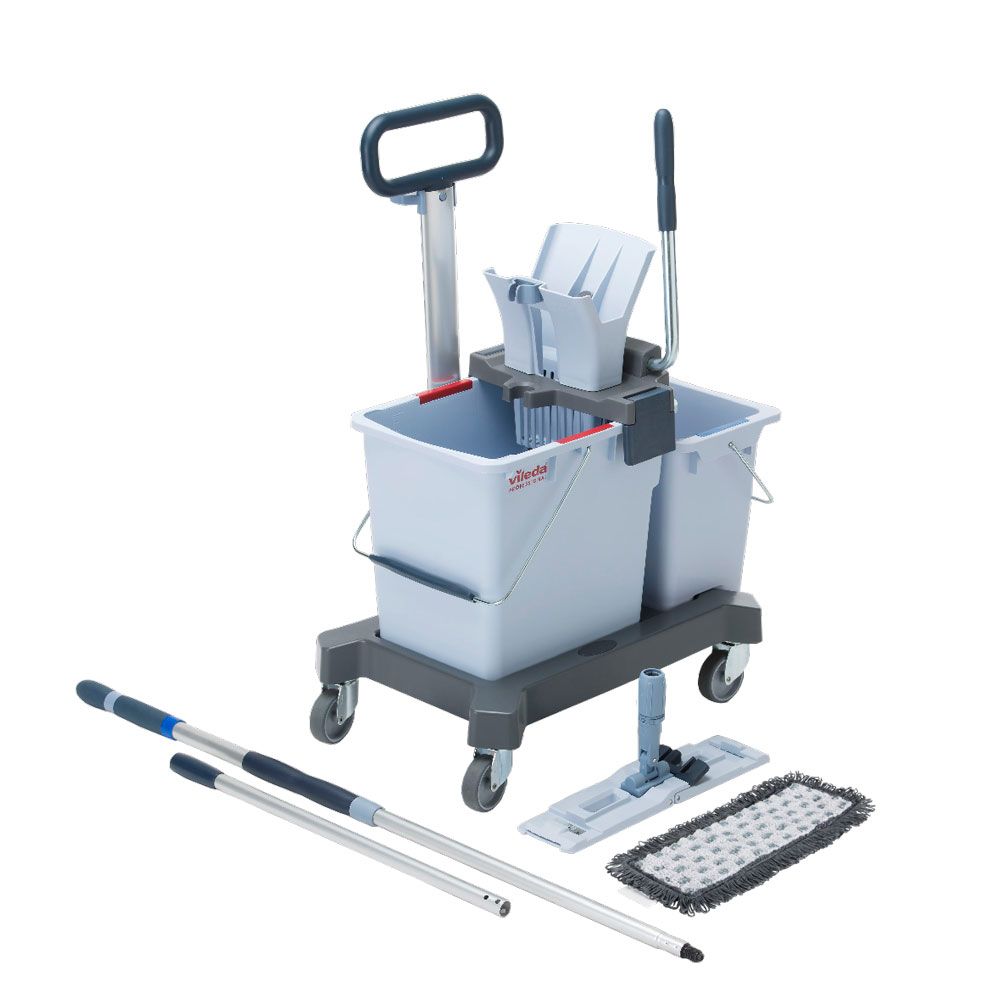 Vileda Professional UltraSpeed Pro Doppelfahreimer Ready - to - Go Set, r - MicroSpeed Max - Hygienico