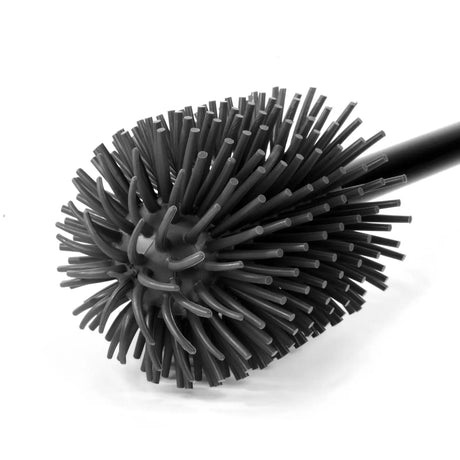 WC - Garnitur schwarz mit grauem Silikonbürstenkopf - Hygienico